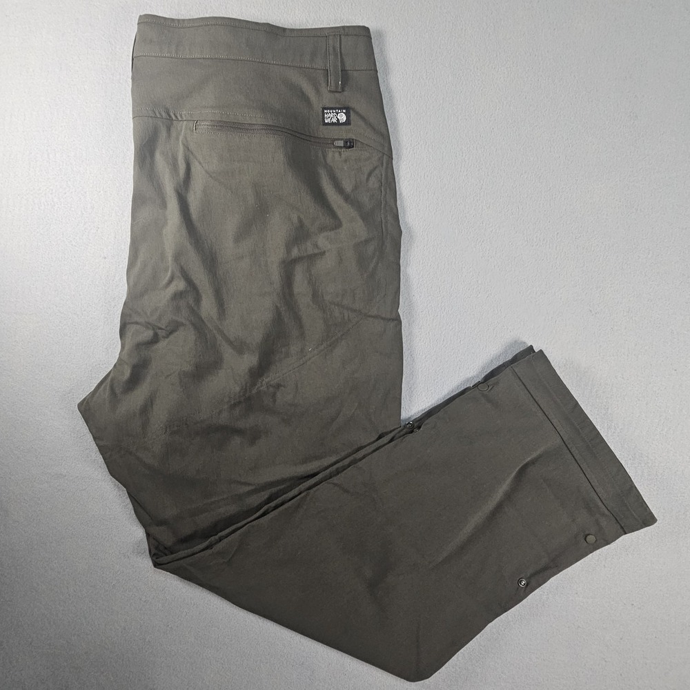 Mountain Hardwear AP Pants Men's 42x30 Green Hiking UPF 50 NWT Stretch Roll Up